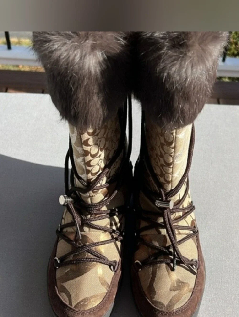 Coach Laurilyn Brown Winter Boots Size 7